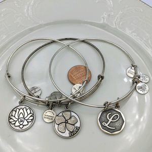 Alex and Ani Rafaleian Silver Set of 3 Bracelets
